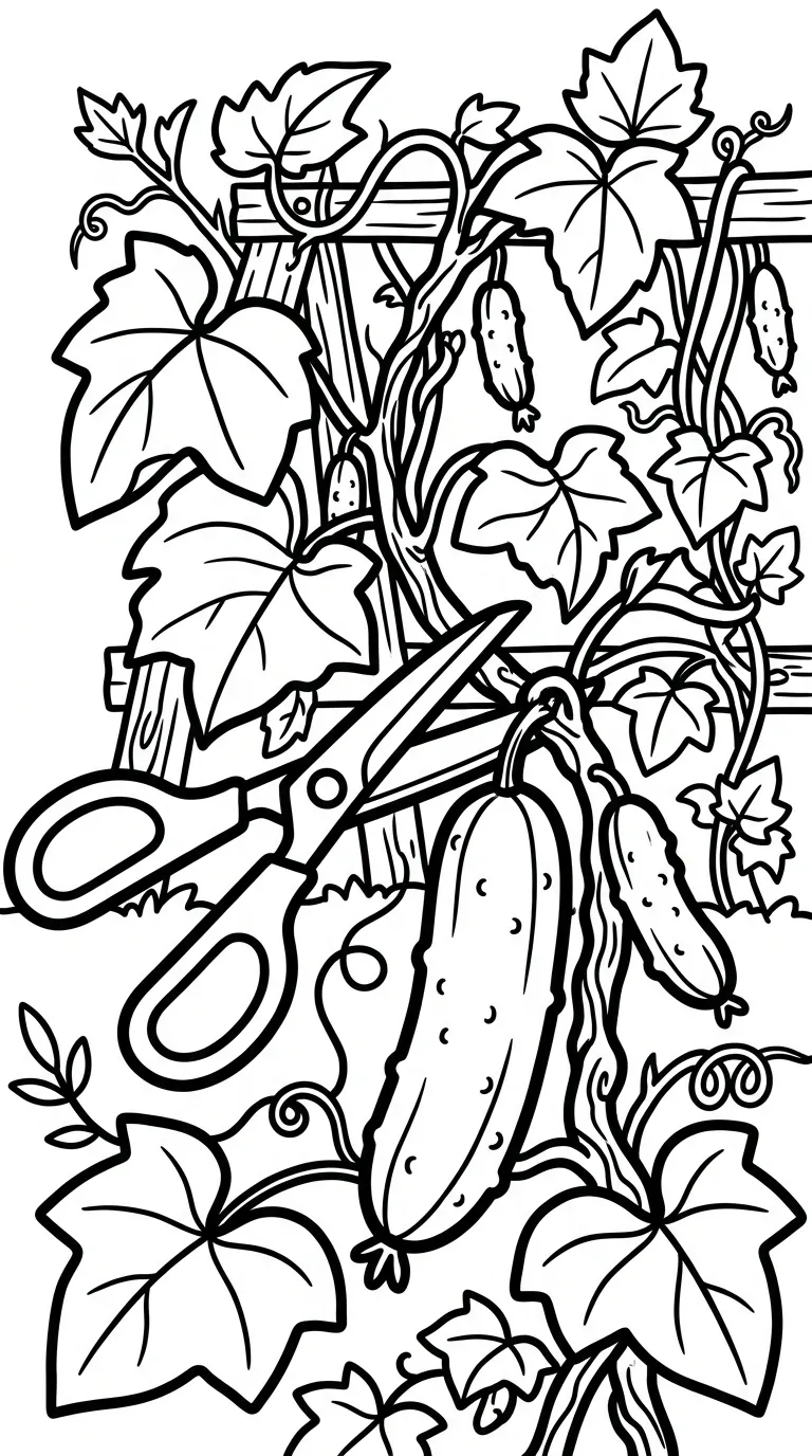 coloriage Concombre à imprimer pour enfant de 3 ans