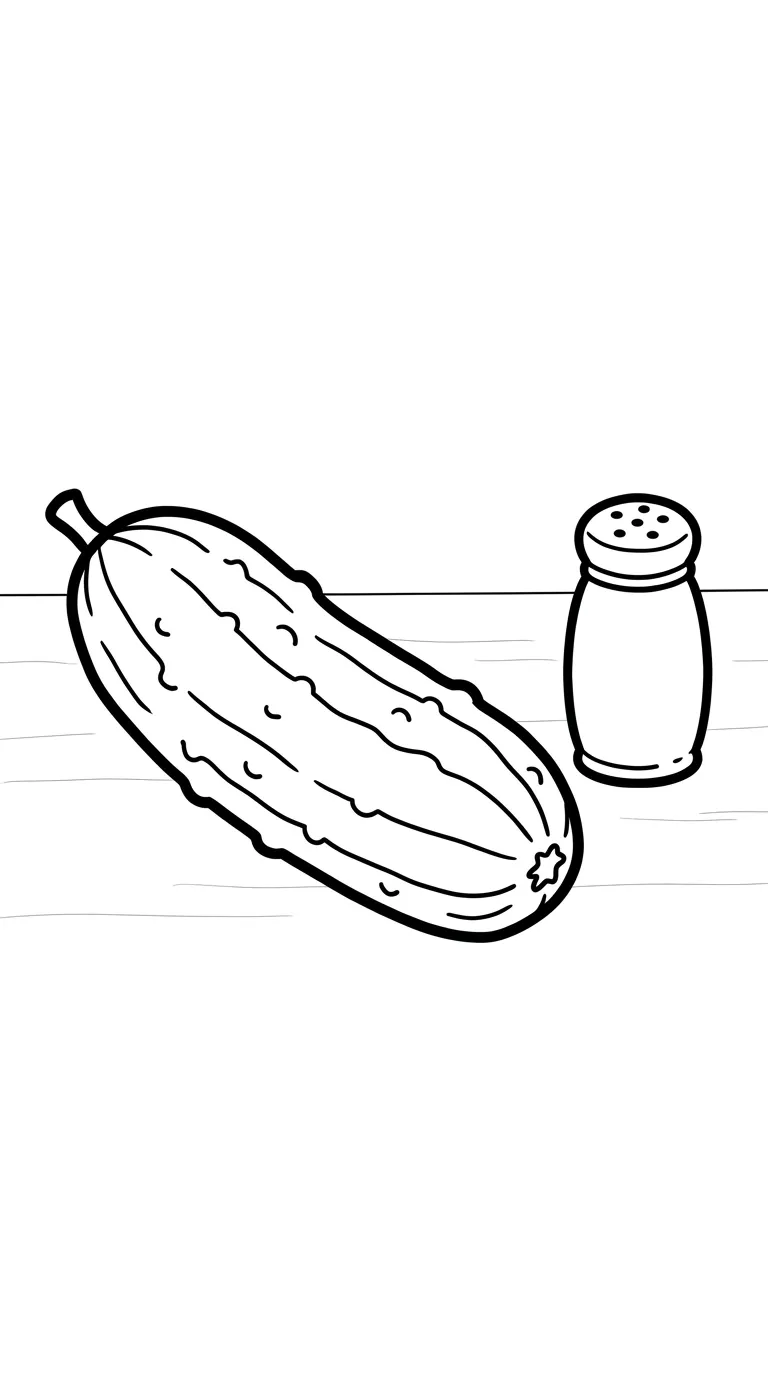 coloriage Concombre pour primaire 1