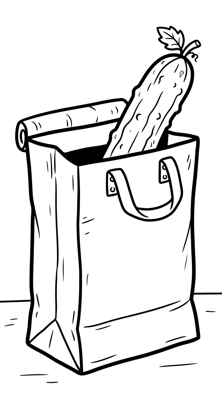 coloriage Concombre à imprimer a4