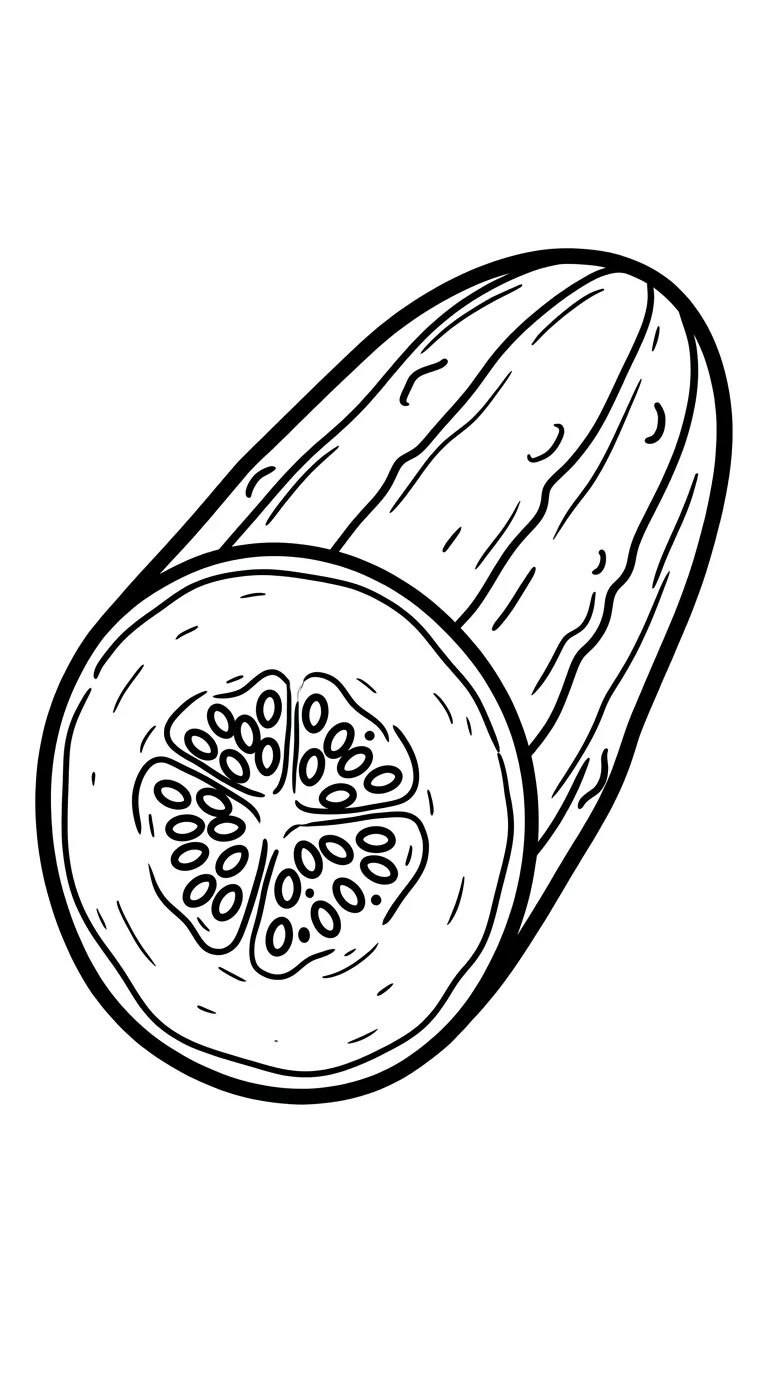 coloriage Concombre pour enfant de 8 ans 1