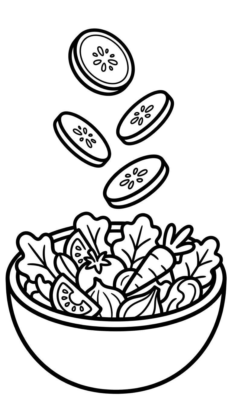 coloriage Concombre pour enfant de 6 ans