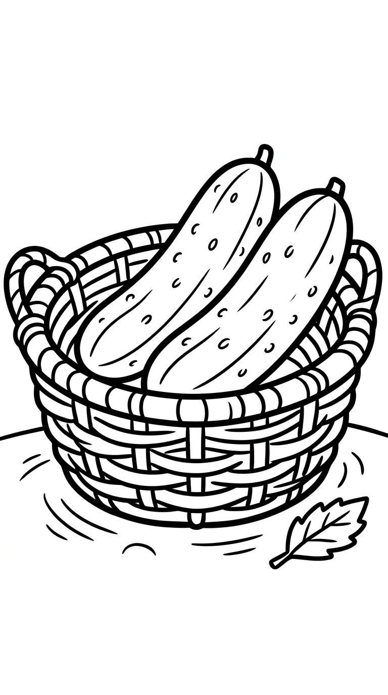 coloriage Concombre à imprimer pour enfant de 10 ans 1