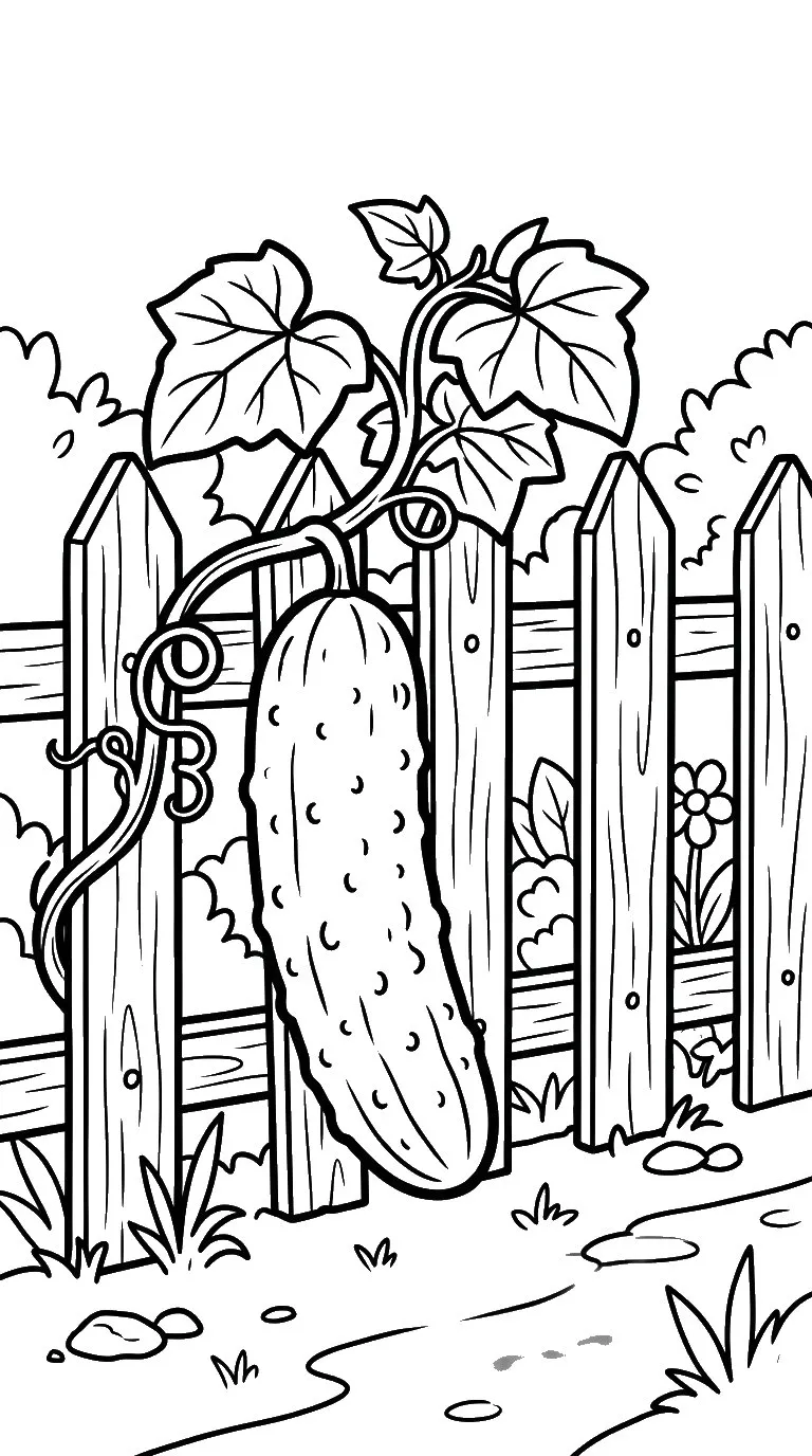 coloriage Concombre a colorier en ligne gratuitement