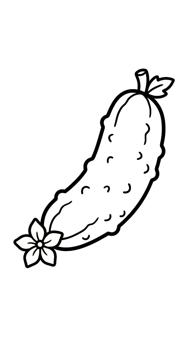 coloriage Concombre gratuit