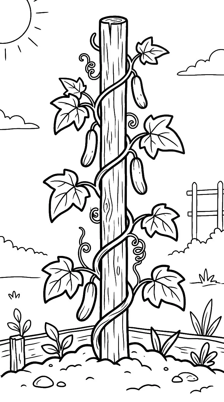 coloriage Concombre à imprimer gratuitement