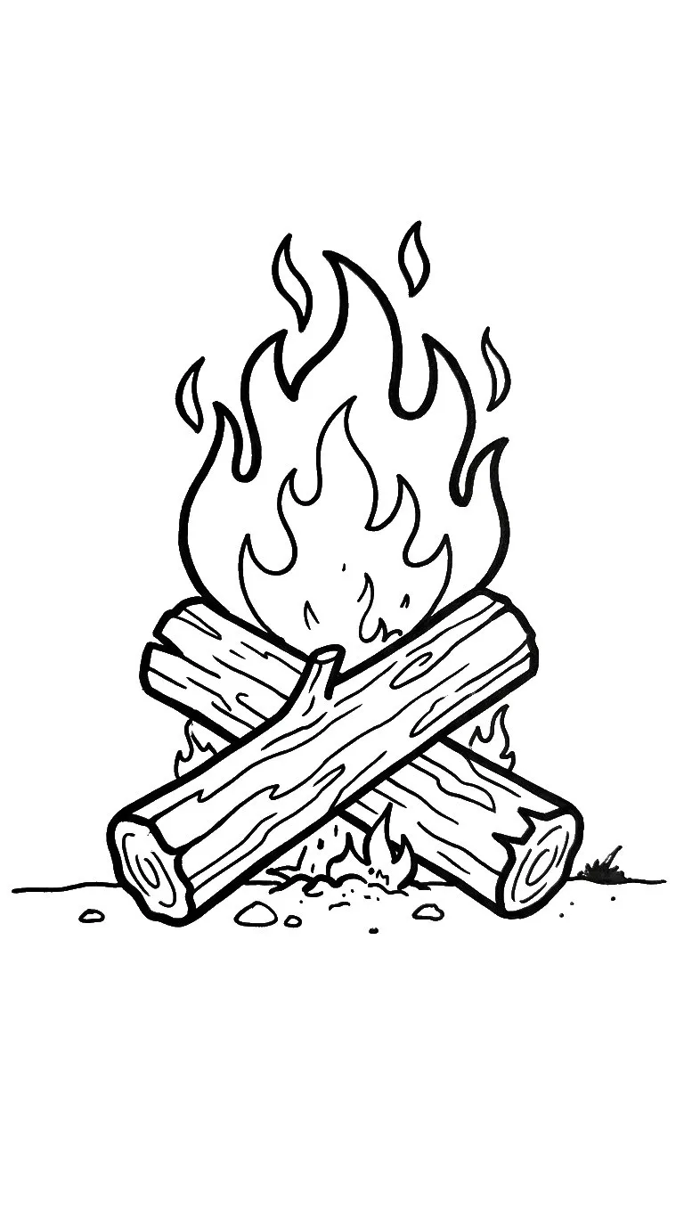 coloriage Feu pour enfant gratuit
