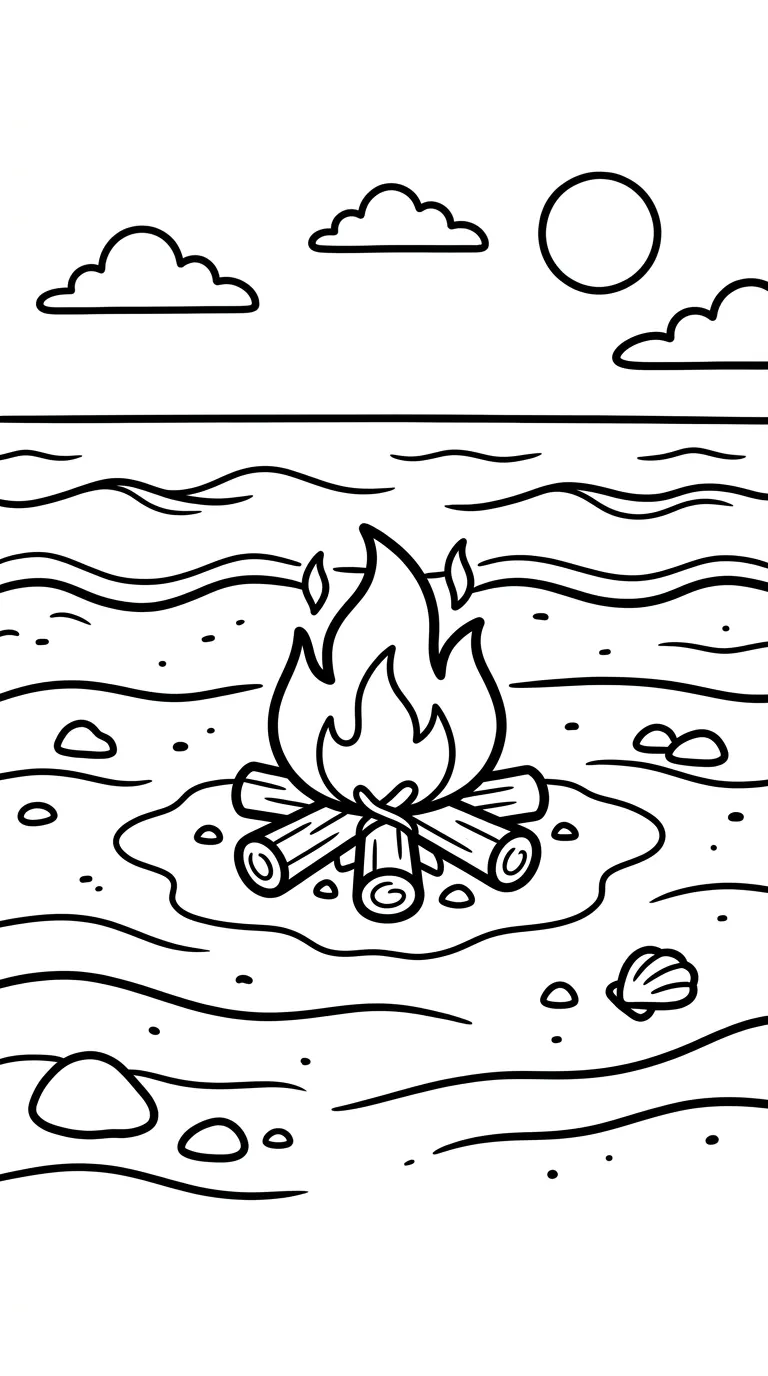 coloriage Feu à imprimer pour enfant de 10 ans