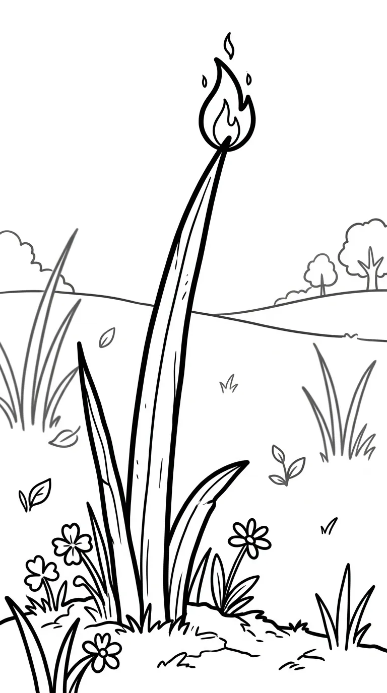 coloriage Feu à imprimer pour enfant de 8 ans