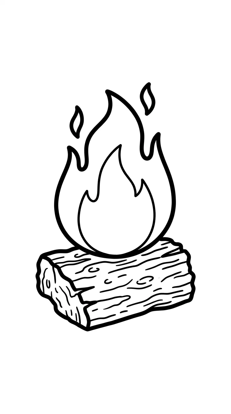 imprimer coloriage Feu gratuit