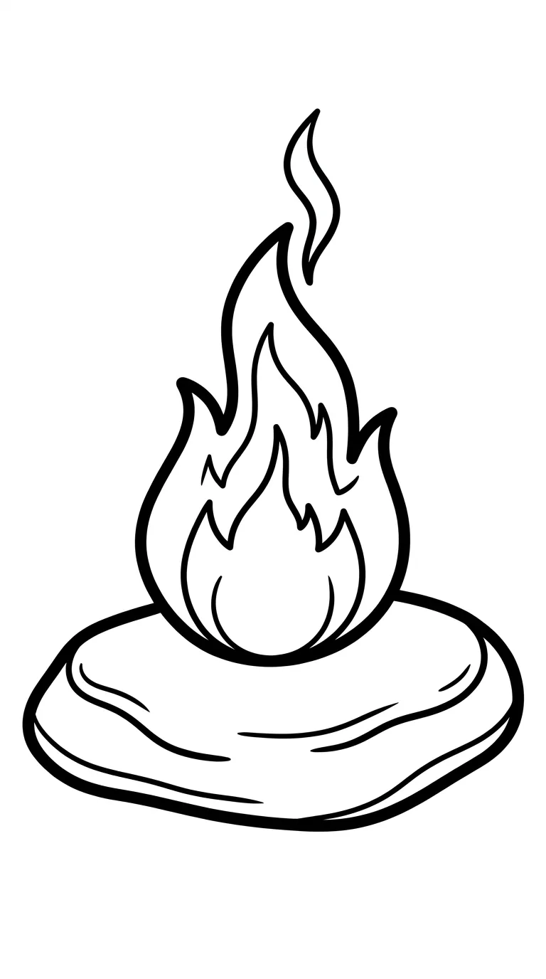 a imprimer coloriage Feu gratuit