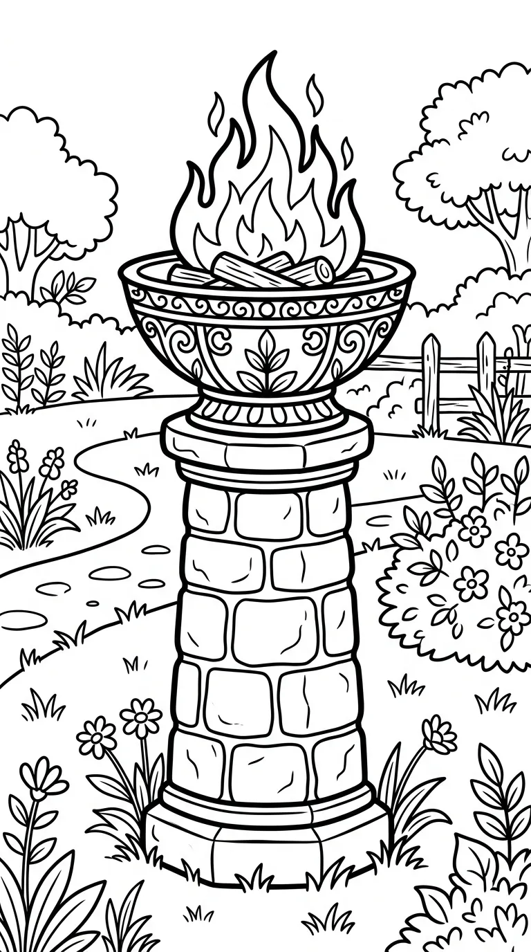 coloriage Feu en ligne pour enfant