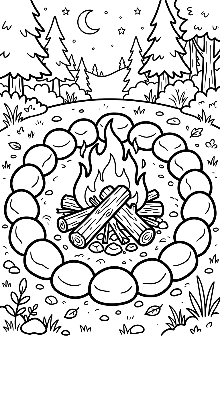coloriage Feu gratuit pour enfants