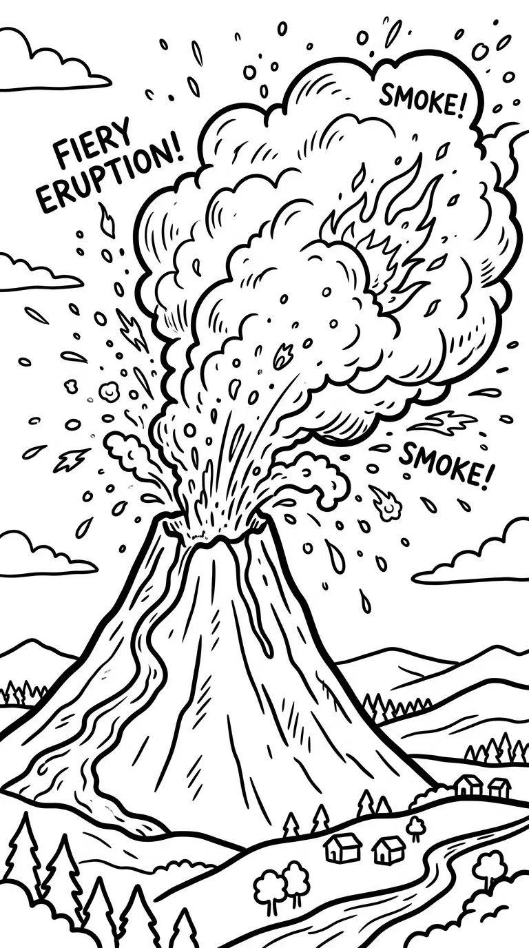 coloriage Feu à imprimer pour enfant de 3 ans