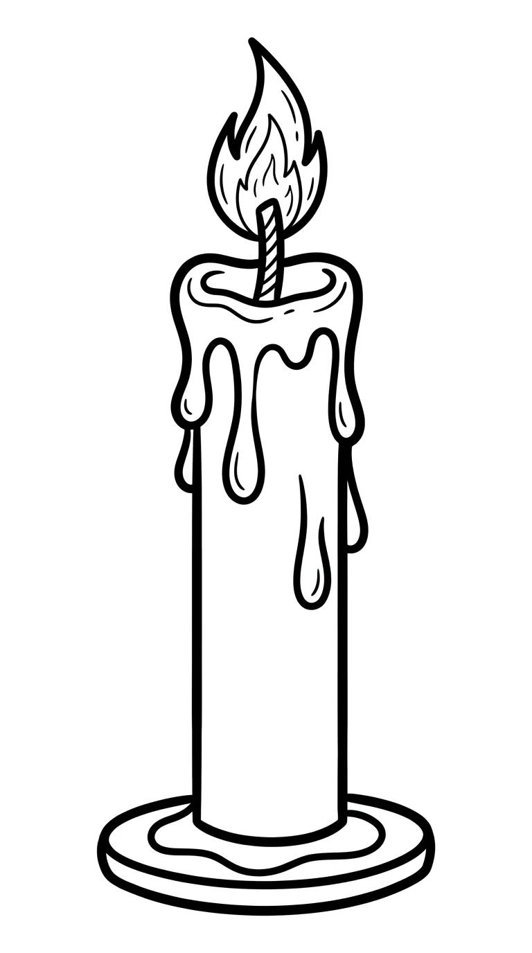 image de coloriage Feu pour enfant