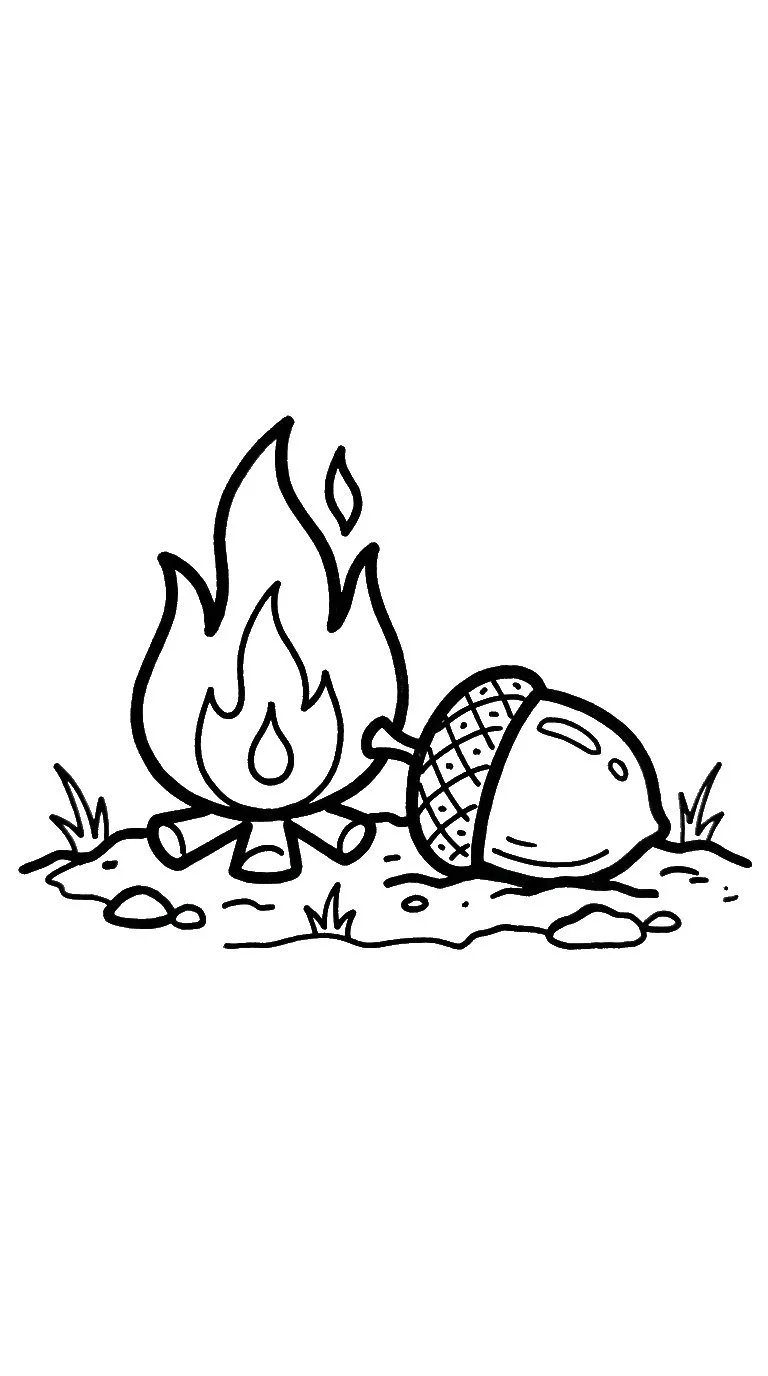 coloriage Feu à imprimer pdf