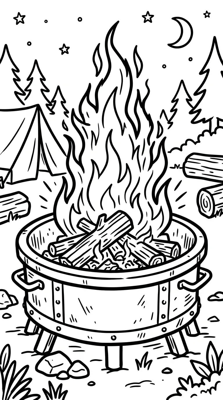 coloriage Feu à imprimer 1