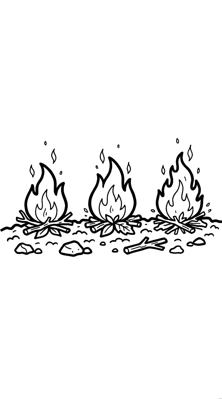 coloriage Feu à imprimer gratuitement