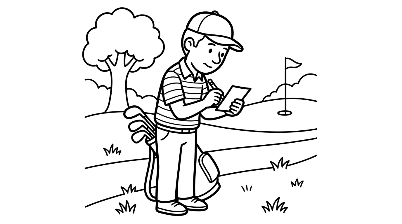 coloriage Golf et découpage à imprimer