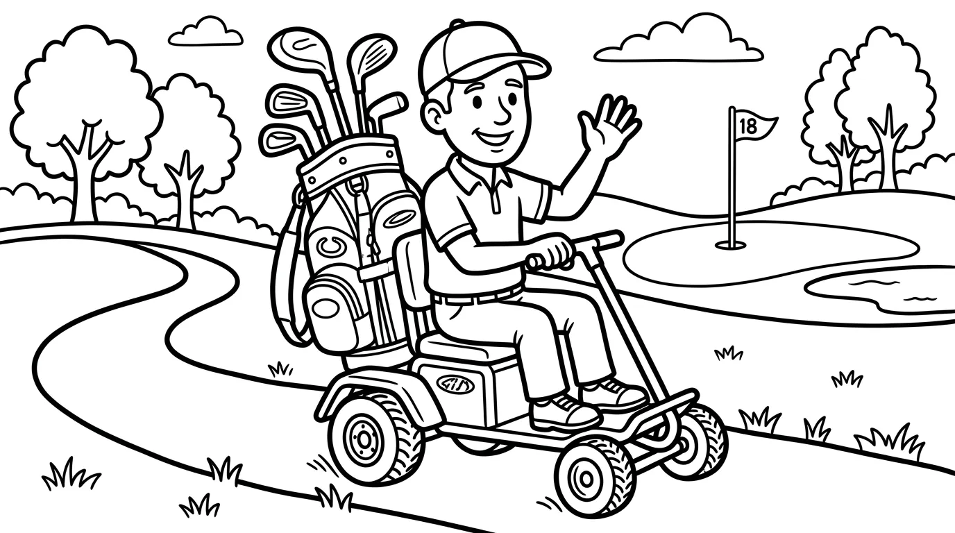 coloriage Golf à imprimer pour enfant de 9 ans