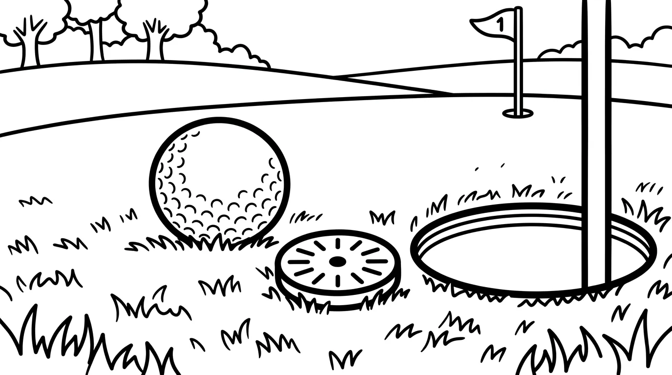 coloriage Golf pour enfants à télécharger 1