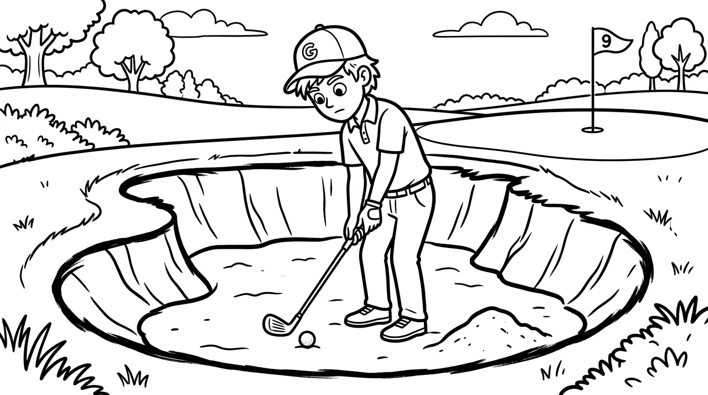 coloriage Golf et decoupage 2