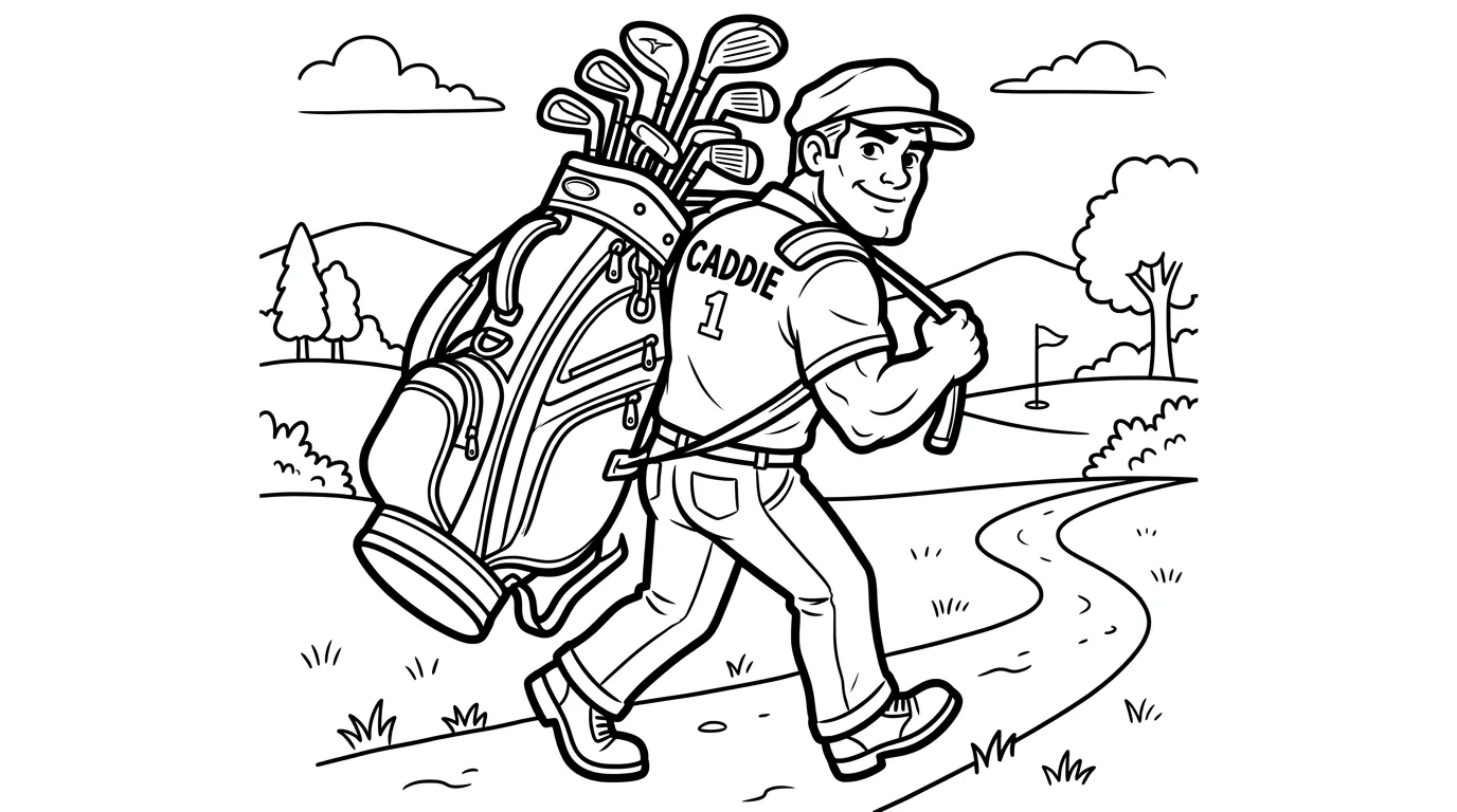 imprimer coloriage Golf