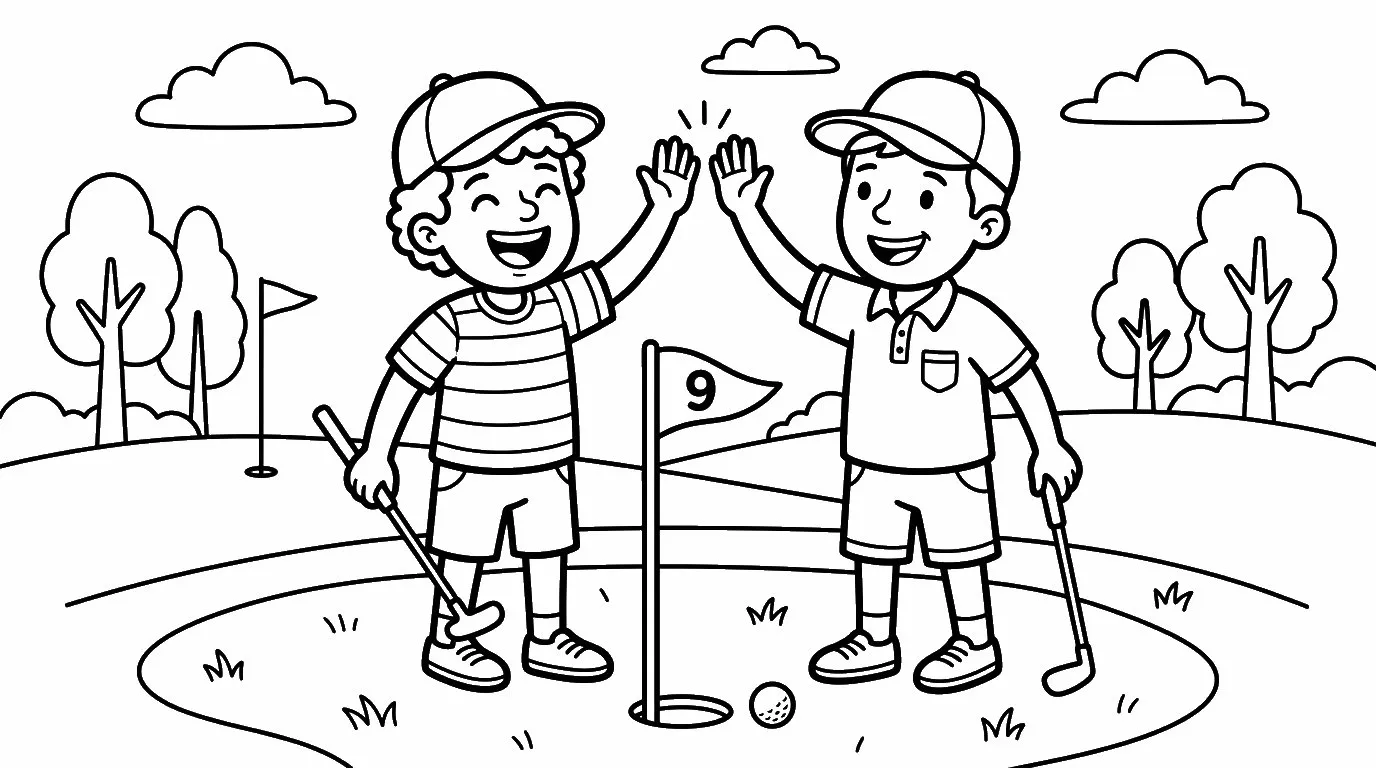coloriage Golf pour enfants à télécharger