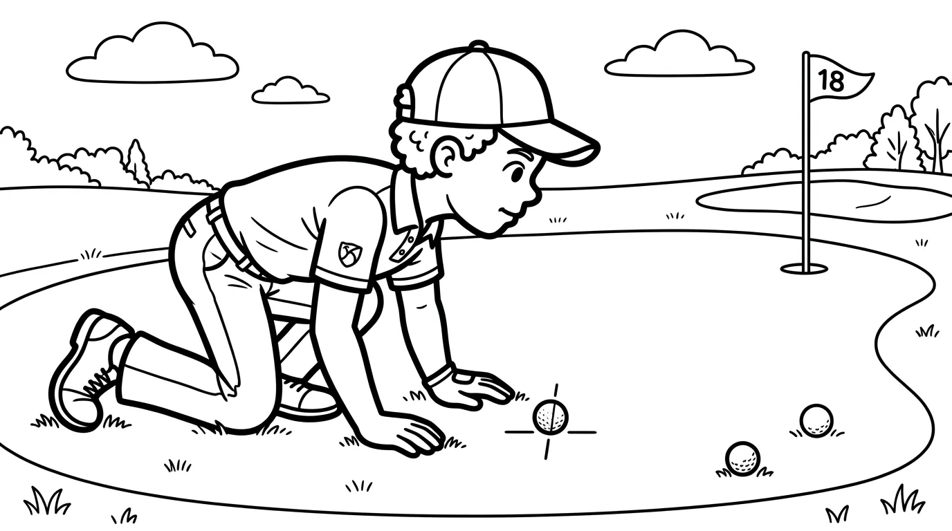 coloriage Golf pour enfants a imprimer