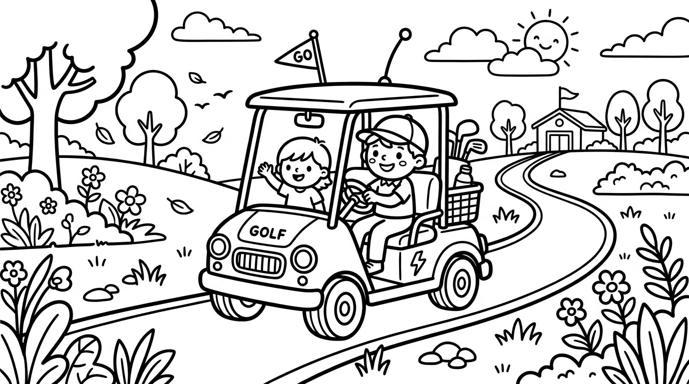 coloriage Golf pour primaire