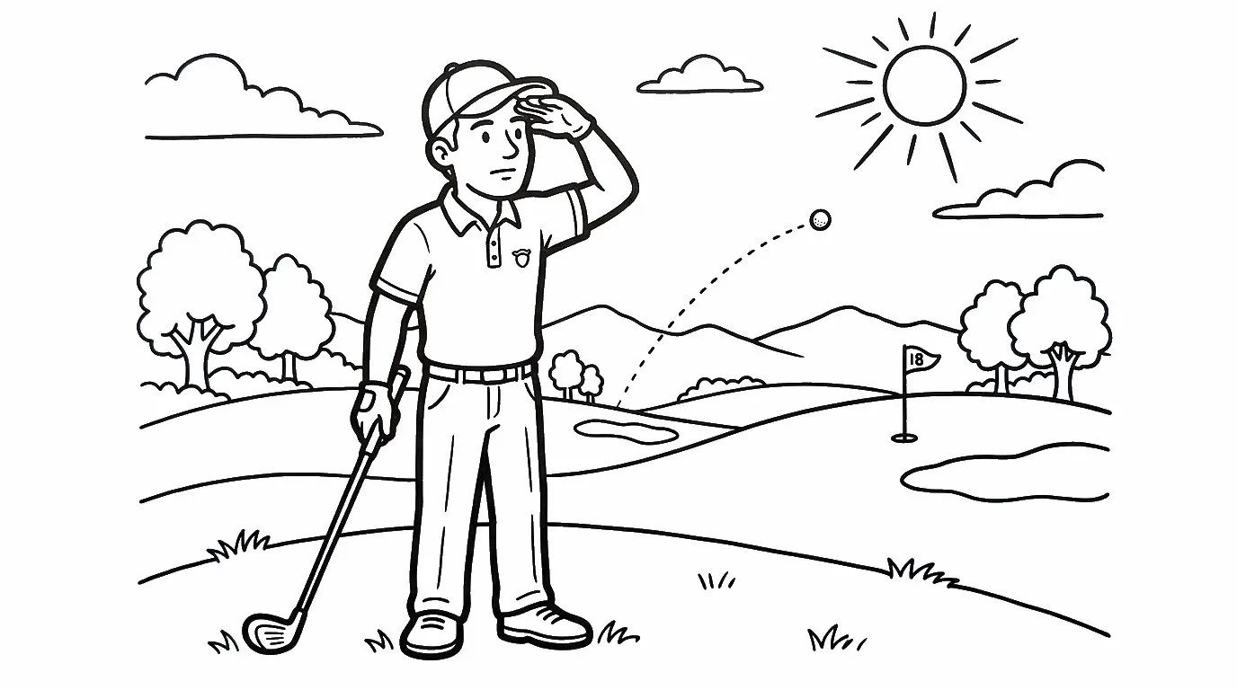 image pour coloriage Golf enfant