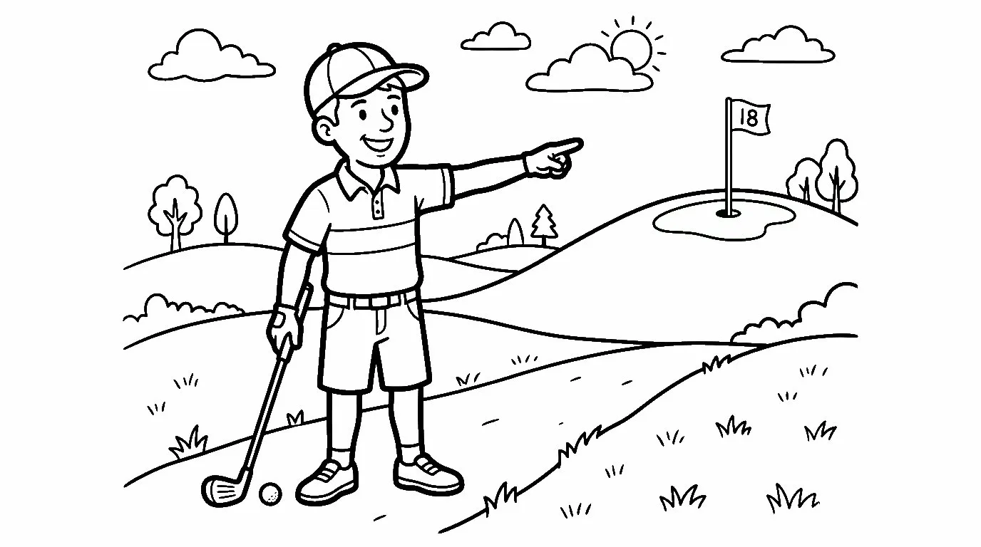 coloriage Golf pour enfants