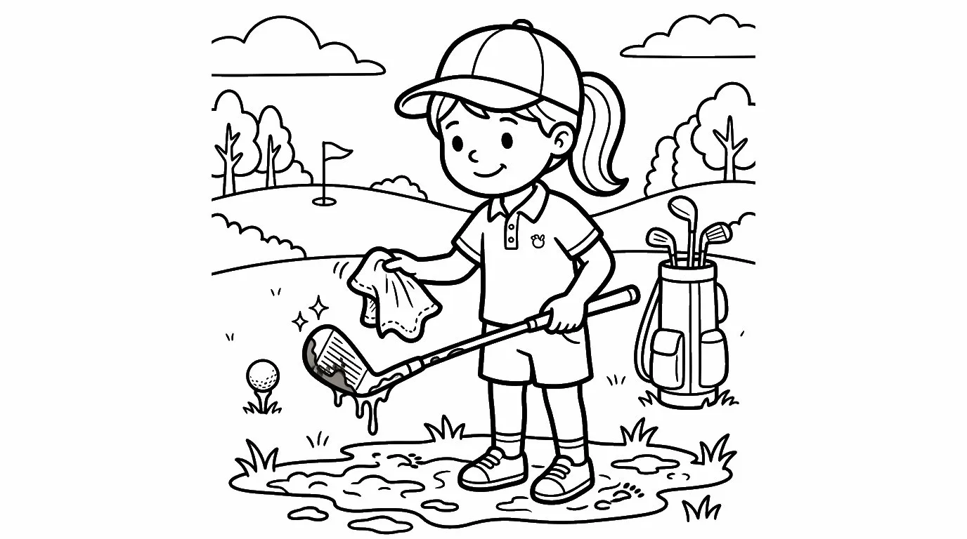 coloriage Golf à imprimer pour enfant de 10 ans