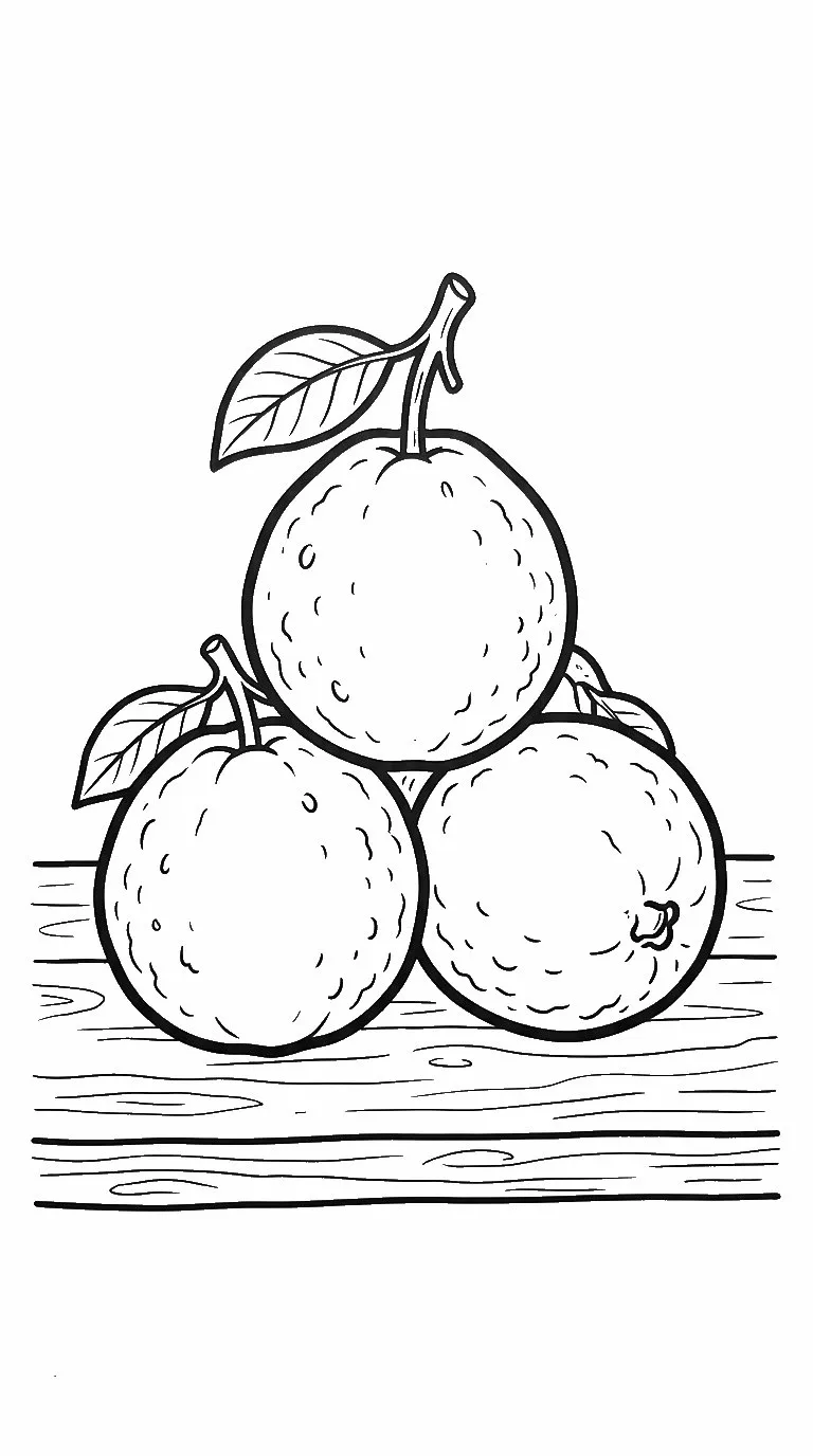 coloriage Goyave pour enfant gratuit