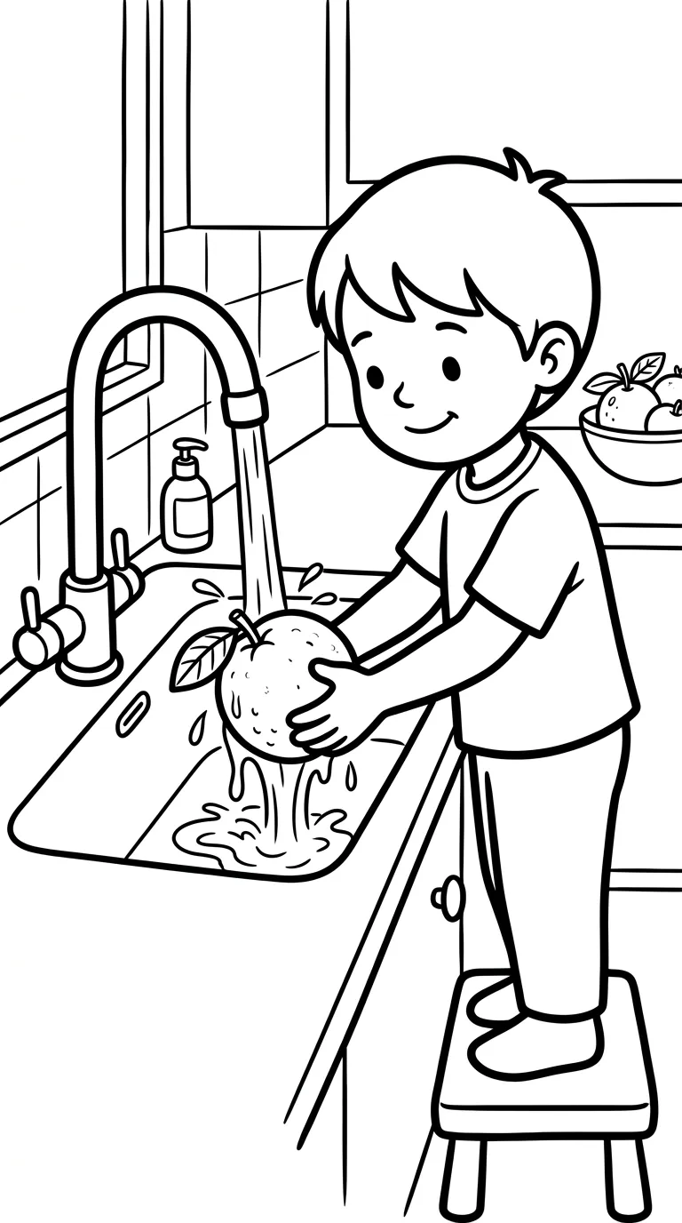 coloriage Goyave pour bebe a imprimer