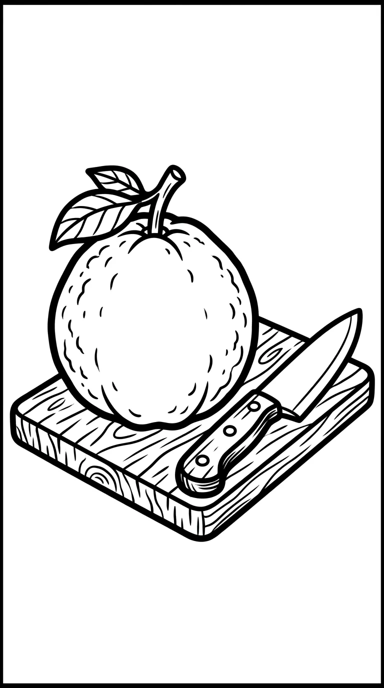 coloriage Goyave à imprimer pdf gratuit 1
