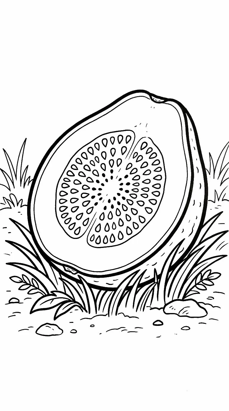 coloriage Goyave à imprimer pdf gratuit