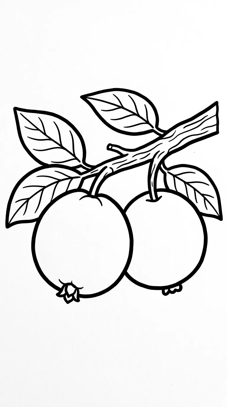 imprimer coloriage Goyave pour enfant