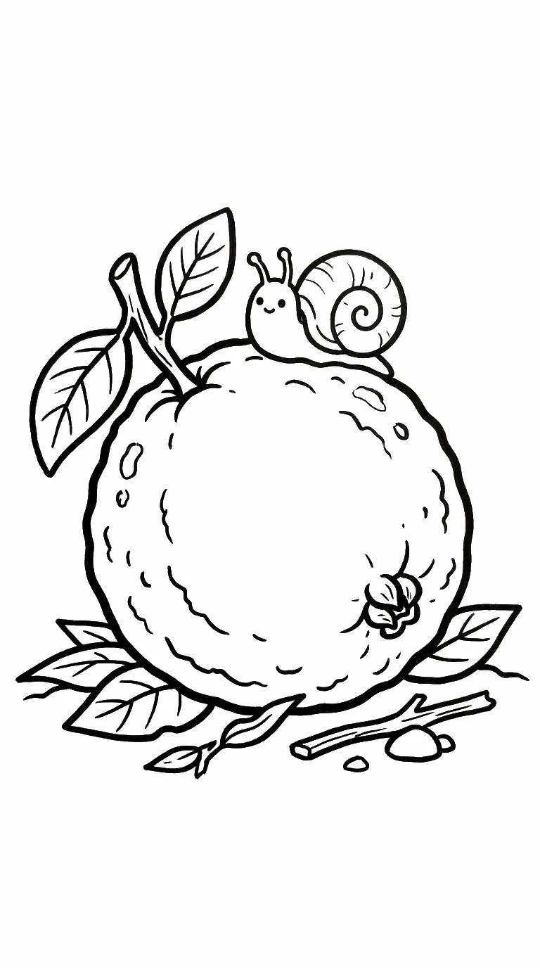 coloriage Goyave et decoupage 1