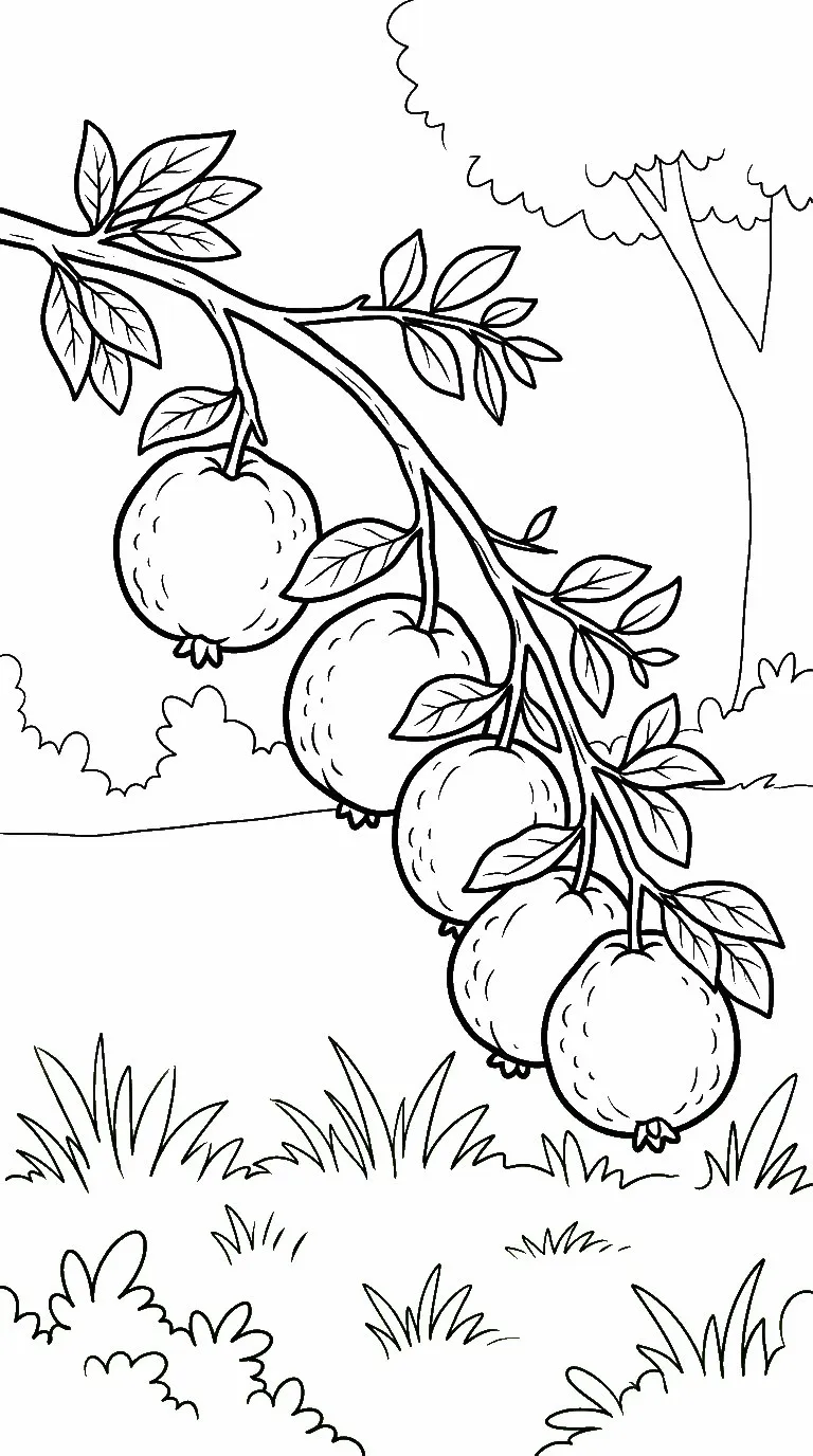 coloriage Goyave a imprimer gratuit