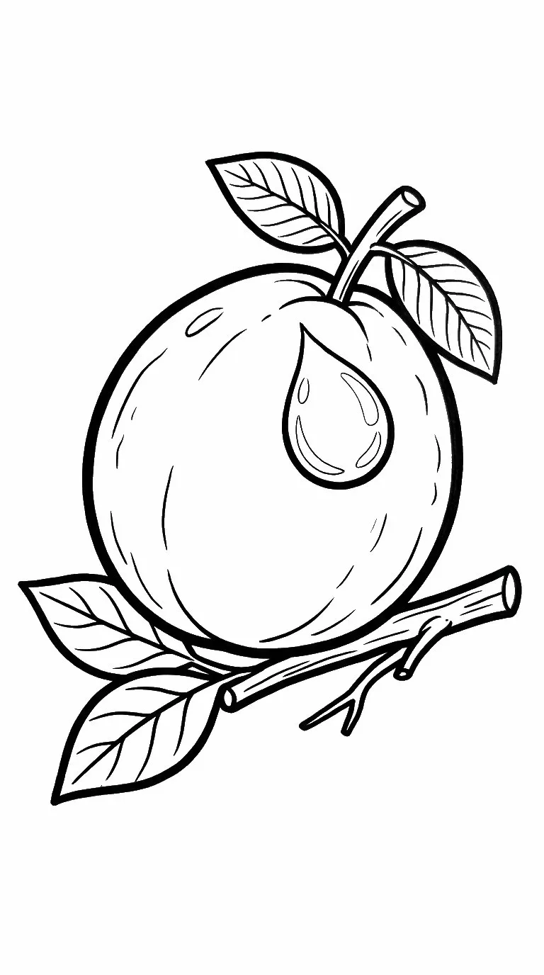 coloriage Goyave à imprimer pour enfant de 12 ans