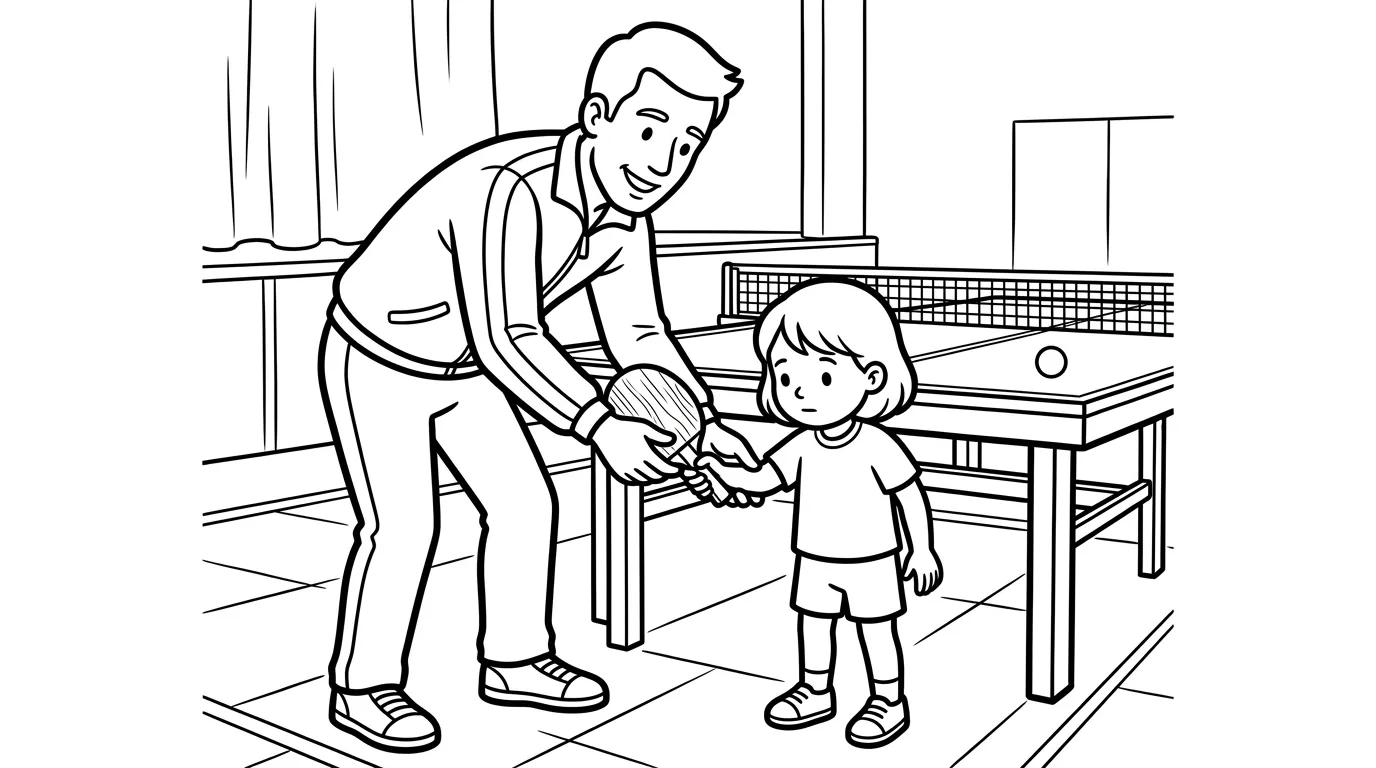 coloriage Le ping pong a imprimer gratuitement