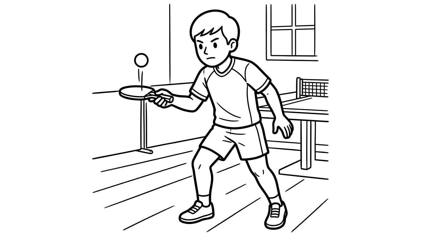 coloriage Le ping pong en ligne