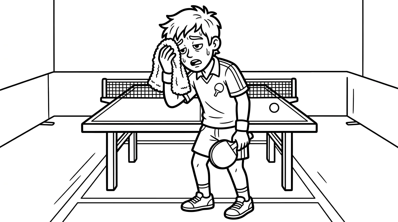 coloriage Le ping pong educatif pour enfant