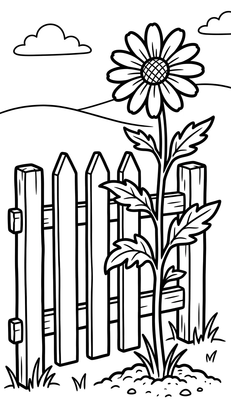 coloriage Marguerite d'enfant a imprimer