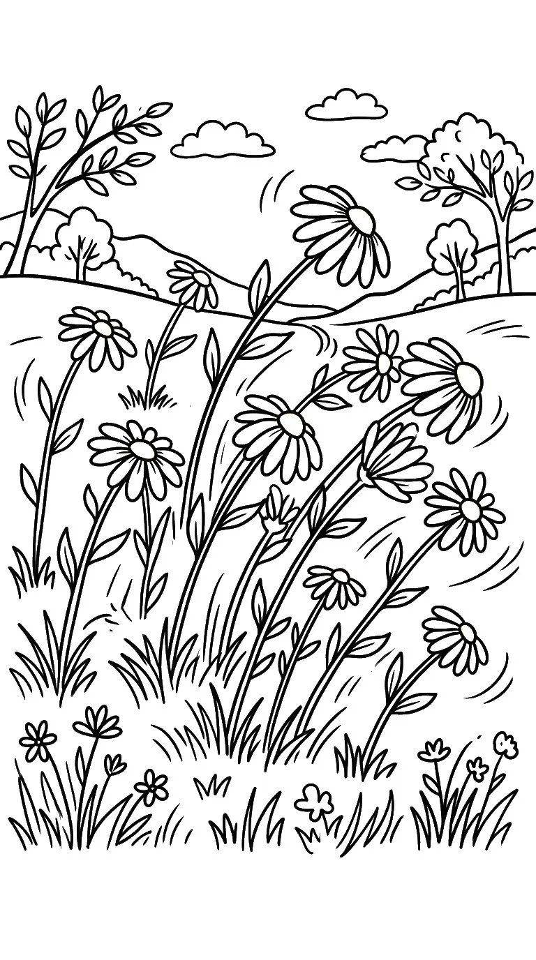 coloriage Marguerite à imprimer pour enfants