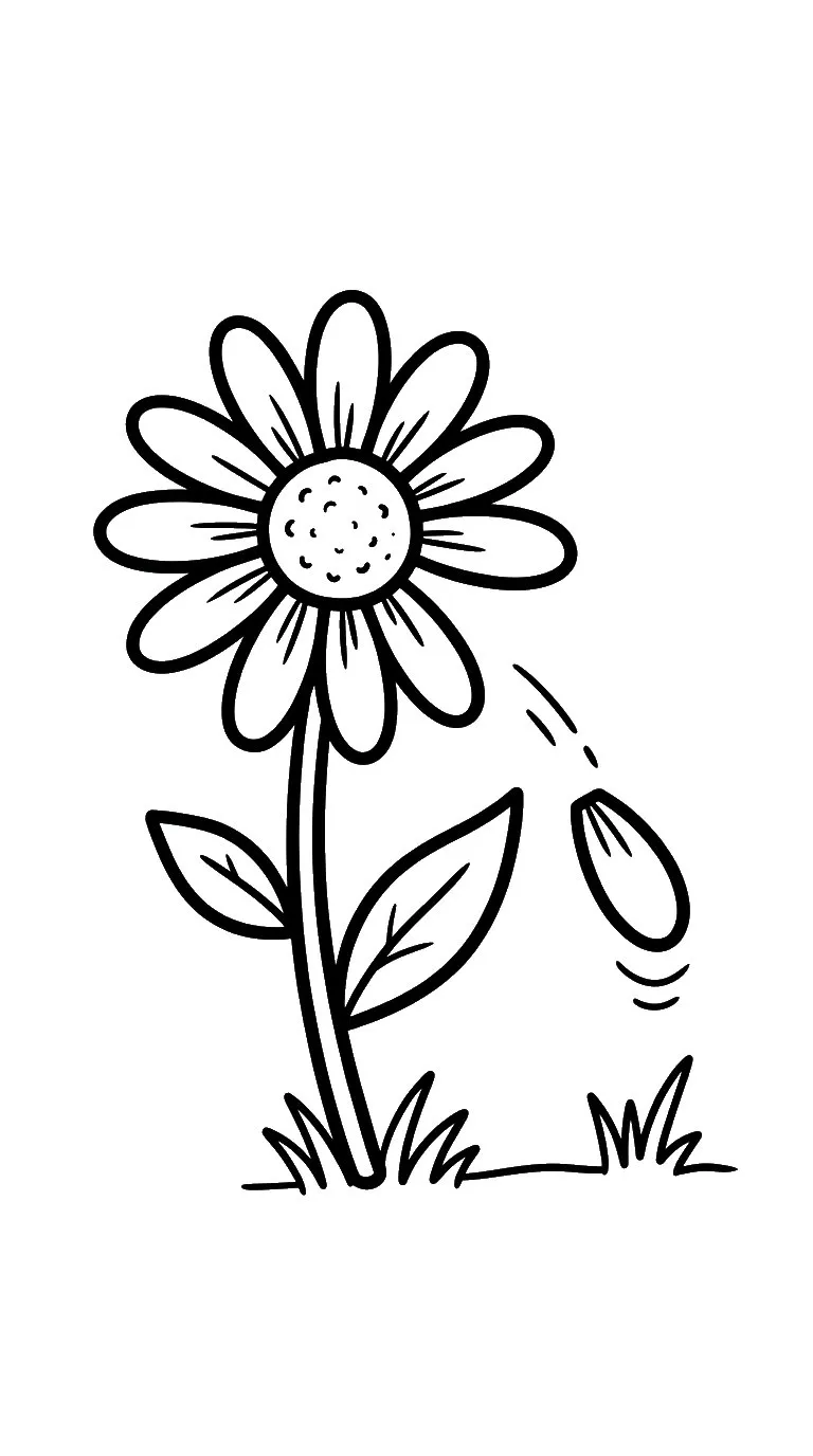 coloriage Marguerite pour enfant de 3 ans