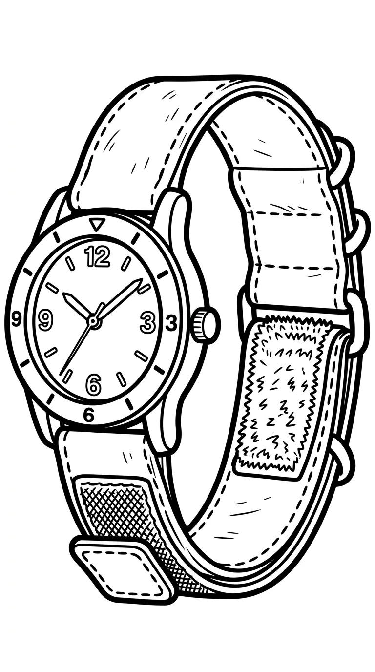 coloriage Montre pour enfants à télécharger