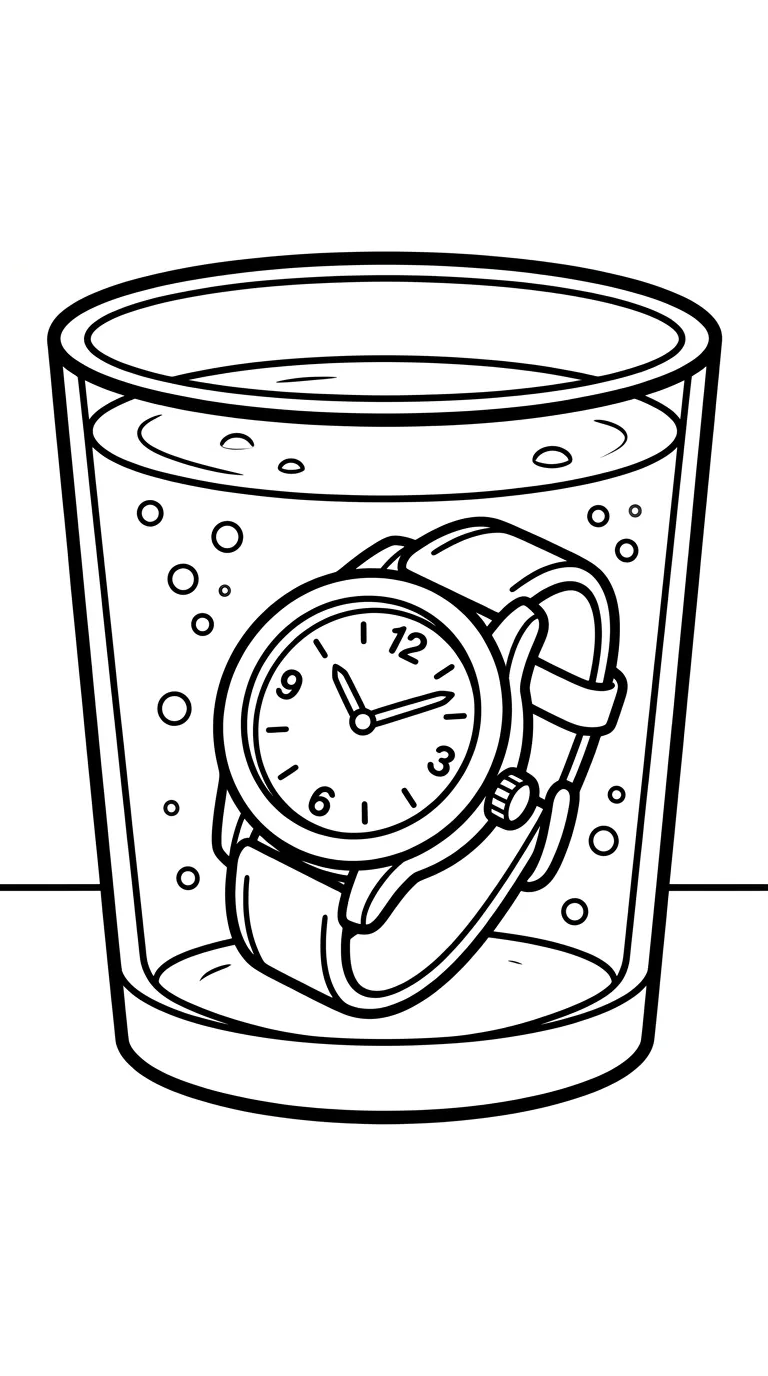 coloriage Montre à imprimer