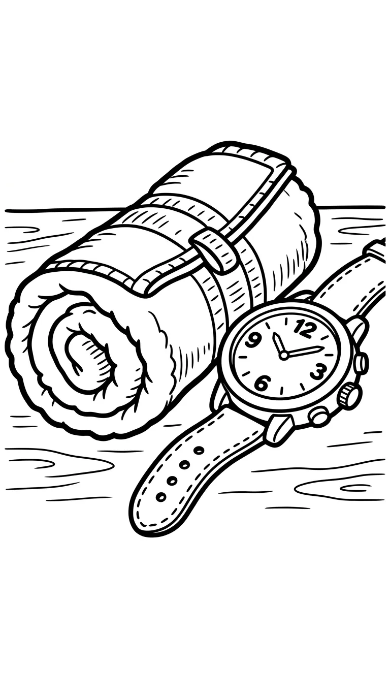 coloriage Montre à imprimer pdf