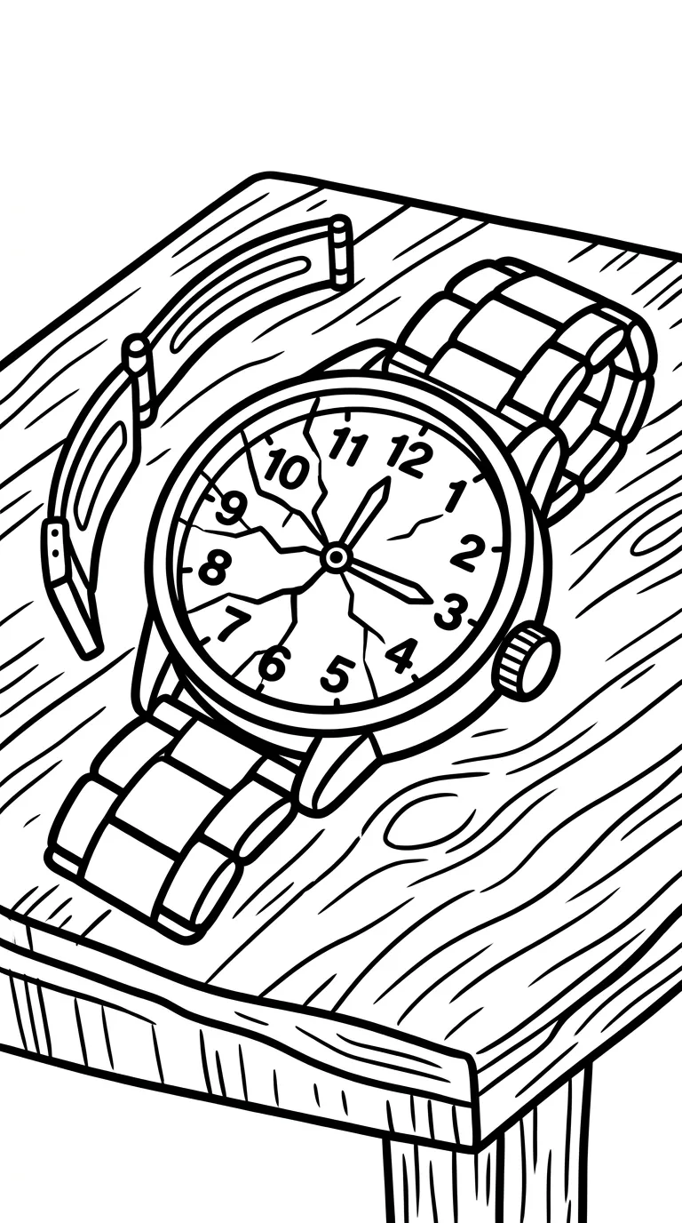 coloriage Montre pour enfants a imprimer 1